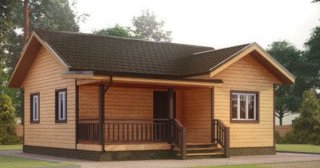Одноэтажный дом из бруса под ключ в Богородицке от Строй-Бгд - проекты и цены от 137306 руб.