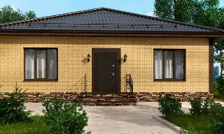 Проекты одноэтажных домов из кирпича | Строй-Бгд - Богородицк от 3697 рублей