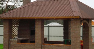 Беседка из кирпича под ключ в Богородицке цена от 3275 рублей - Строй-Бгд