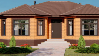 Проект одноэтажного дома с 3 спальнямиот 316860 рублей - Строй-Бгд | Богородицк